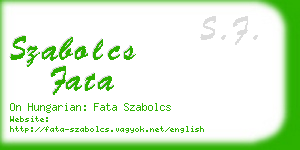 szabolcs fata business card